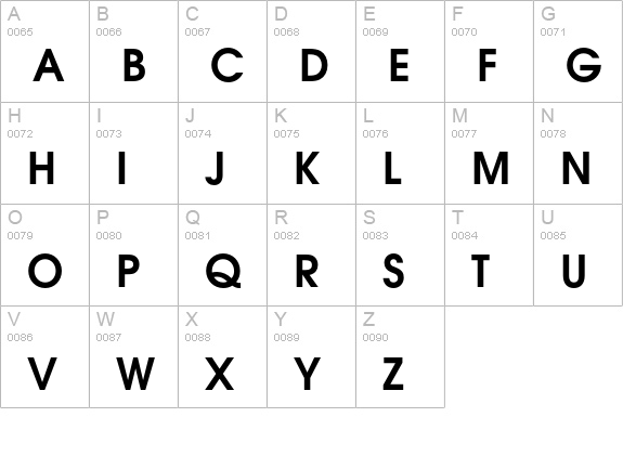 TeX Gyre Adventor Bold uppercase A-Z preview
