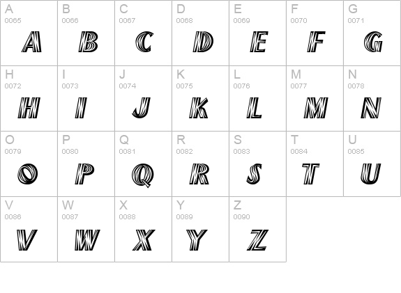 Tex Mex Display SSi Extra Bold uppercase A-Z preview