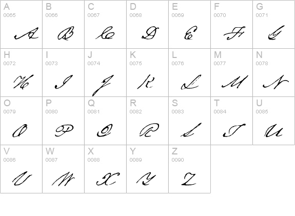 TexasHero uppercase A-Z preview