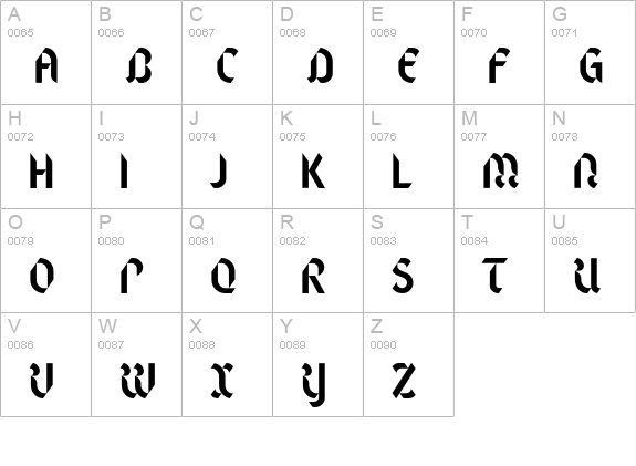 Text-Regular uppercase A-Z preview