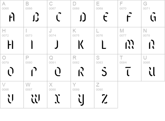 Text-Stencil uppercase A-Z preview