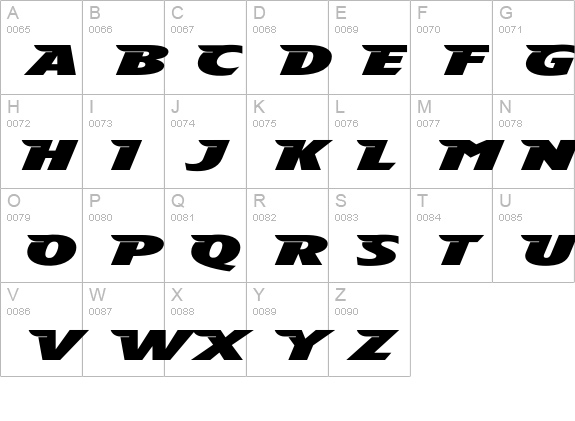 TFAvian uppercase A-Z preview