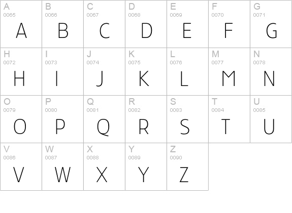 TFForever-ExtraLight uppercase A-Z preview