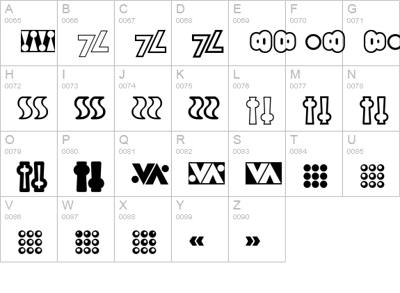 TFRouxBorders uppercase A-Z preview