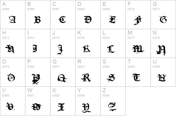Tfu Tfu uppercase A-Z preview