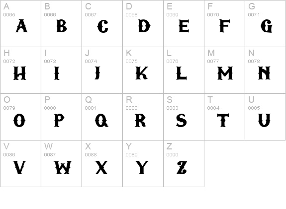 TGIFriday uppercase A-Z preview