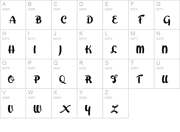 Thai Foon HB uppercase A-Z preview
