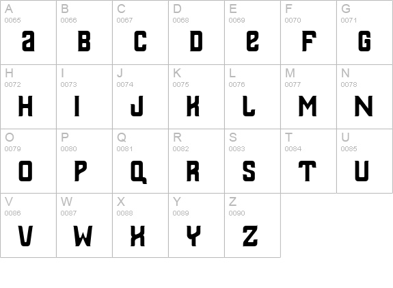 Thailandesa uppercase A-Z preview