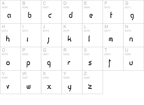 Thaipe Normal uppercase A-Z preview