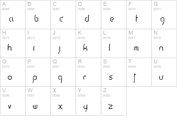 Thaipe Thin uppercase A-Z preview
