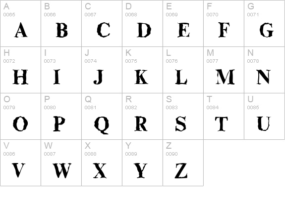 ThamesRandom-Bold uppercase A-Z preview