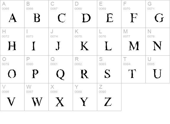 ThamesRandom-Regular uppercase A-Z preview