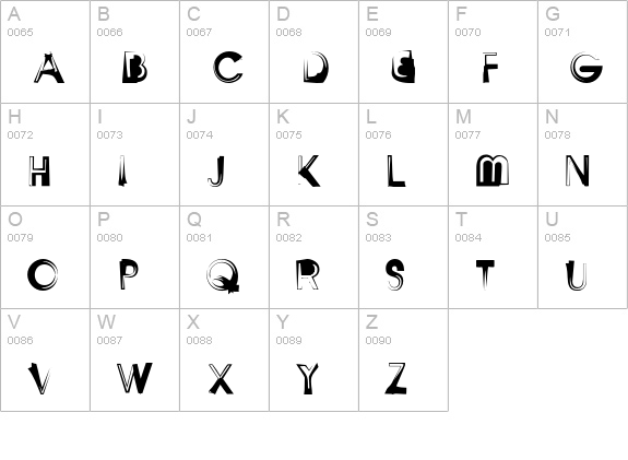 ThaneGash uppercase A-Z preview