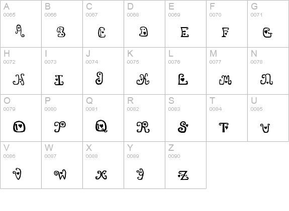 That's Amore uppercase A-Z preview