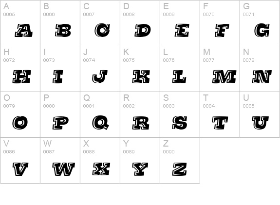 Thats Super uppercase A-Z preview
