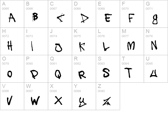The Battle Continuez uppercase A-Z preview