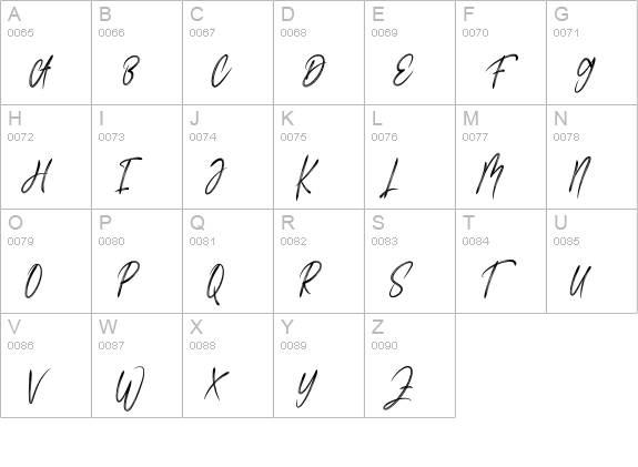 The Black Out uppercase A-Z preview