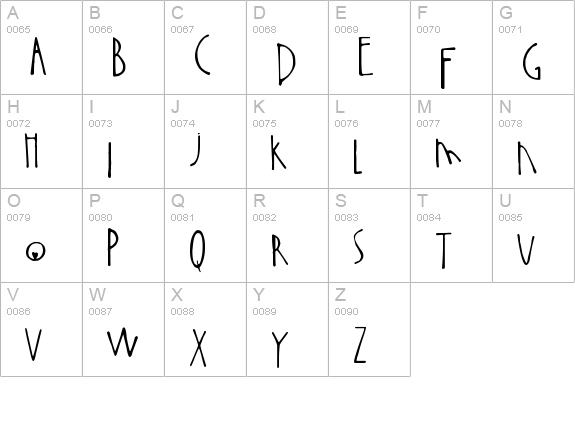 The Buns uppercase A-Z preview