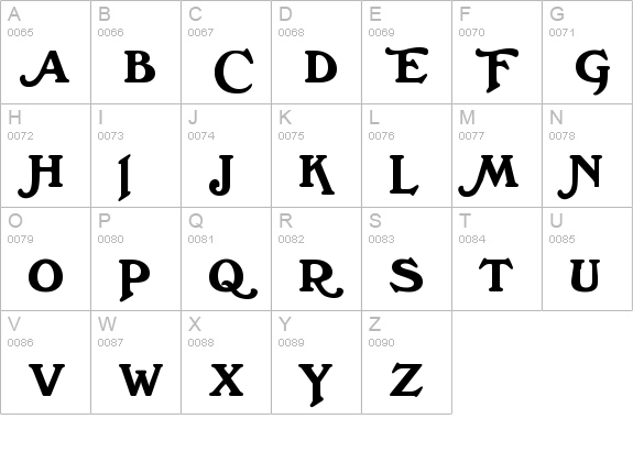 The CheddarCake Factory uppercase A-Z preview