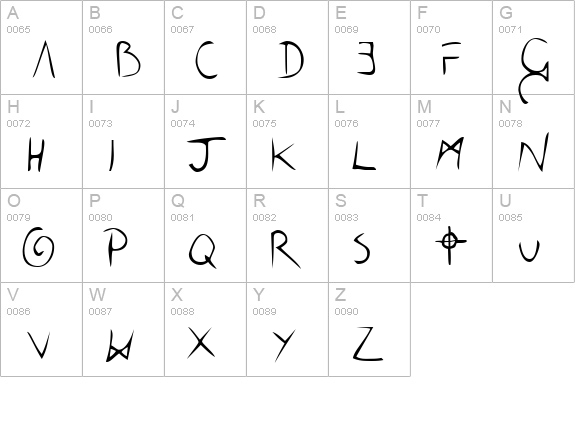 The Cowboy Font uppercase A-Z preview