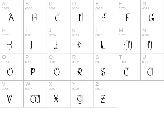 The Daily Blah uppercase A-Z preview