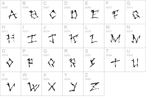 the dark ages uppercase A-Z preview