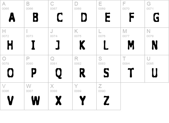 The Doghouse uppercase A-Z preview