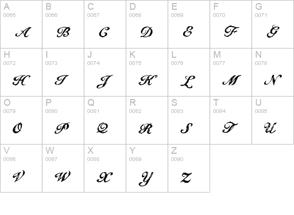 The Dreamer uppercase A-Z preview