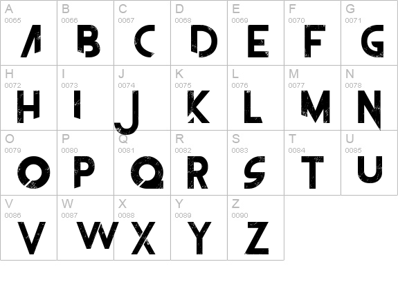 The Frontman uppercase A-Z preview