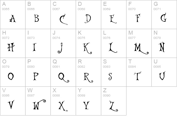 the Gingerbread House uppercase A-Z preview