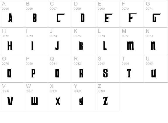The Godfather uppercase A-Z preview