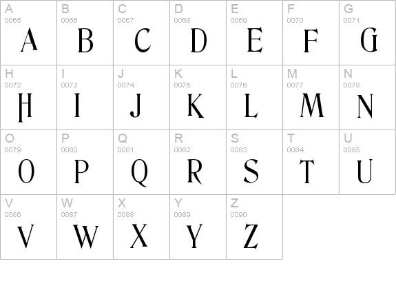 The Huntsman uppercase A-Z preview