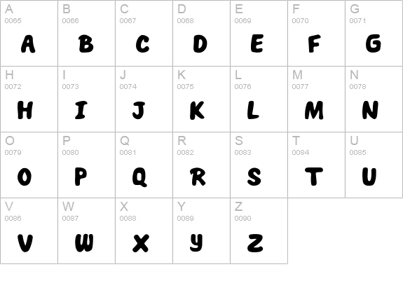THE JACK MARRON uppercase A-Z preview