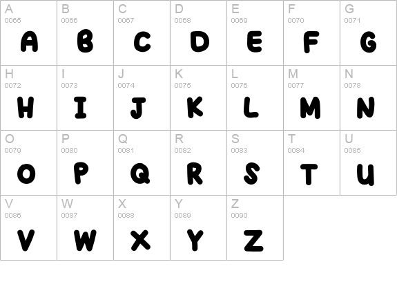 THE JHONNY TAN uppercase A-Z preview