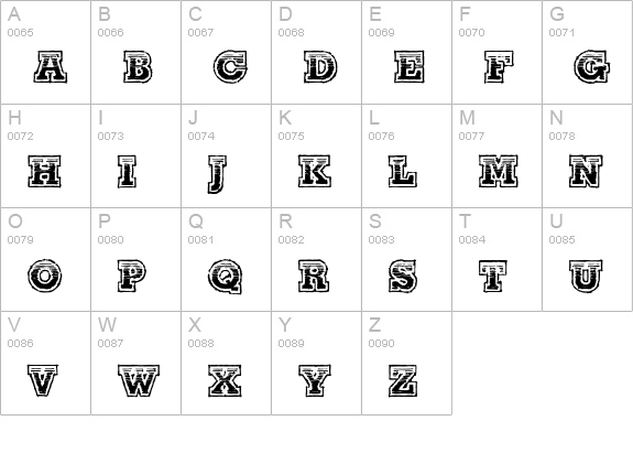 The Line-Up uppercase A-Z preview