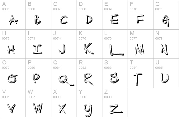The Low Down uppercase A-Z preview