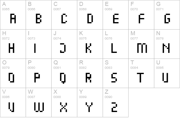 The Morgue uppercase A-Z preview