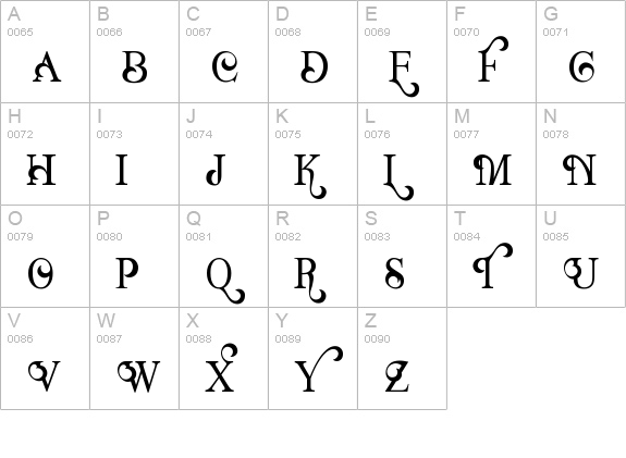 The Natures uppercase A-Z preview