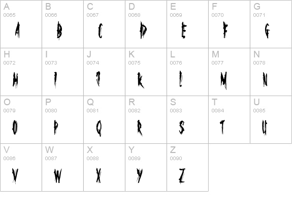 The Others Are Here uppercase A-Z preview