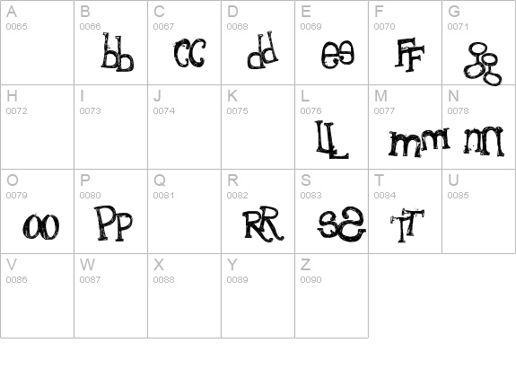 the quiet scream uppercase A-Z preview