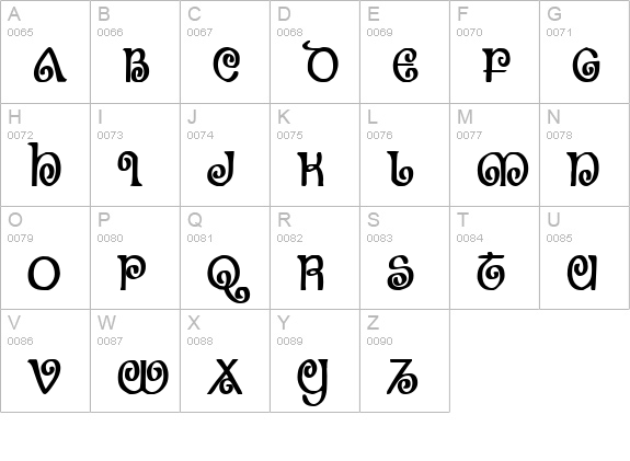 The Shire Bold Condensed uppercase A-Z preview