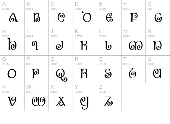 The Shire Condensed uppercase A-Z preview