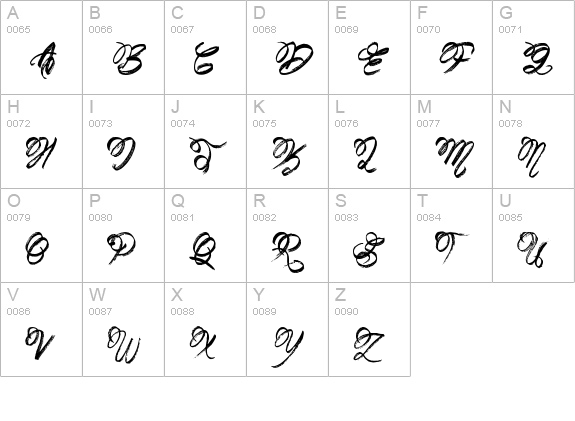 The Way You Move uppercase A-Z preview