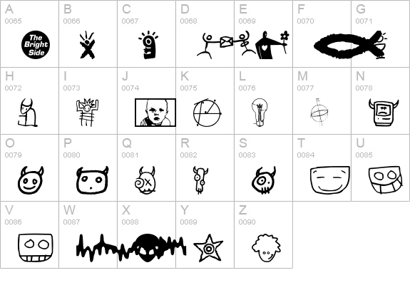 TheBrightSide uppercase A-Z preview