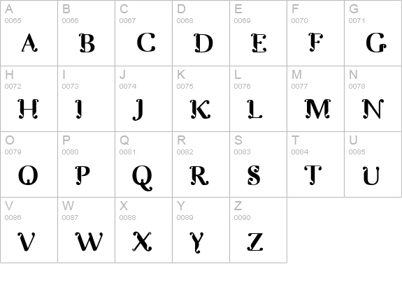 TheGanesha  uppercase A-Z preview