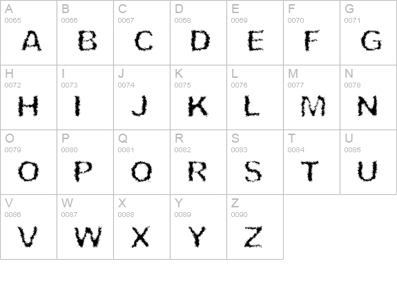 Theory of Cremation uppercase A-Z preview