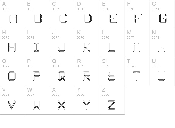 Therm-Open uppercase A-Z preview