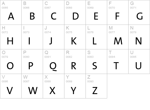 TheSans B5 Plain uppercase A-Z preview