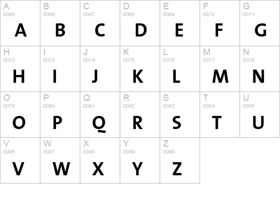 TheSans Bold Plain uppercase A-Z preview