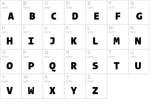 TheSansMono Black uppercase A-Z preview